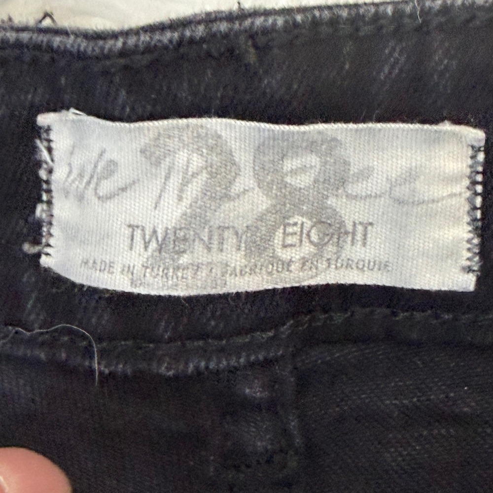 Free People We The Free Black Metallic Coated High Rise Skinny Jeans Size 28 - Picture 8 of 13